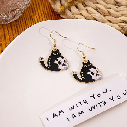 Halloween Cat Drop Earring SpreePicky