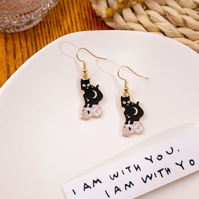 Halloween Cat Drop Earring SpreePicky