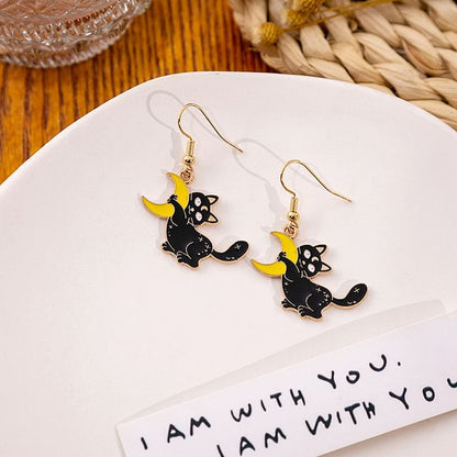 Halloween Cat Drop Earring SpreePicky