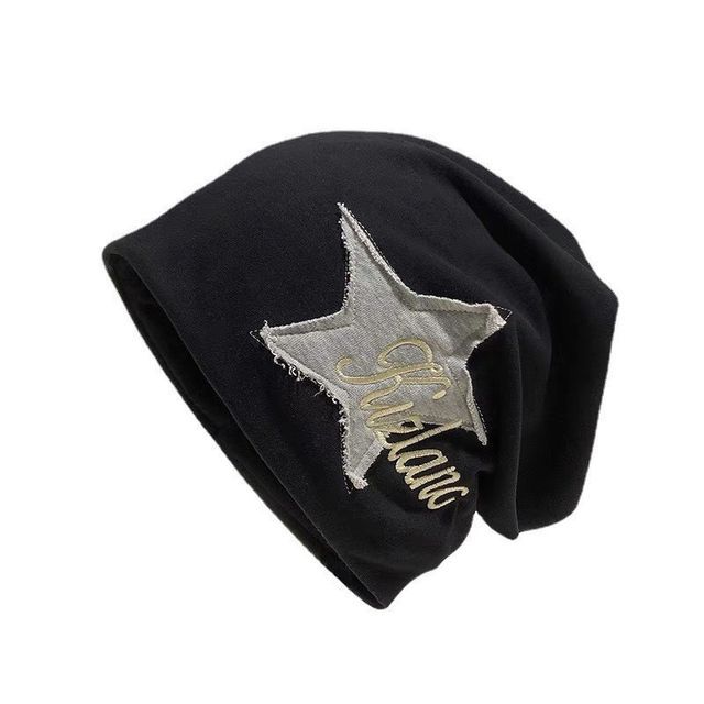 Lettering Star Embroidered Slouchy Beanie SpreePicky