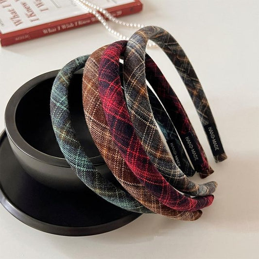 Plaid Fabric Headband SpreePicky