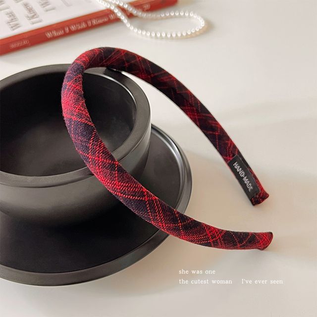 Plaid Fabric Headband SpreePicky