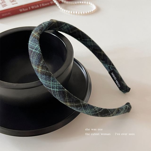 Plaid Fabric Headband SpreePicky