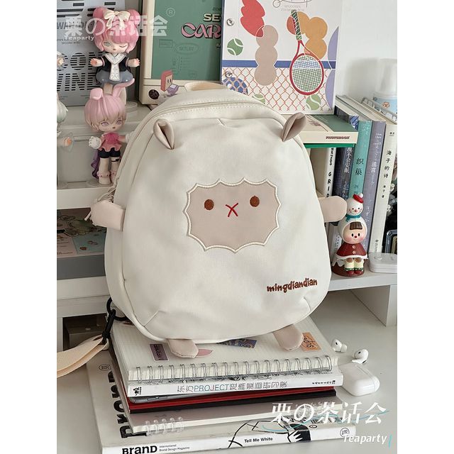 Sheep Embroidered Backpack / Bag Charm / Set SpreePicky