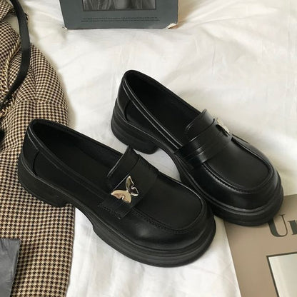 Faux Leather Butterfly Loafers SpreePicky