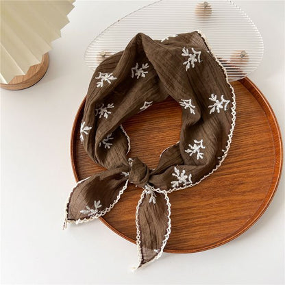 Floral Embroidered Neckerchief SpreePicky