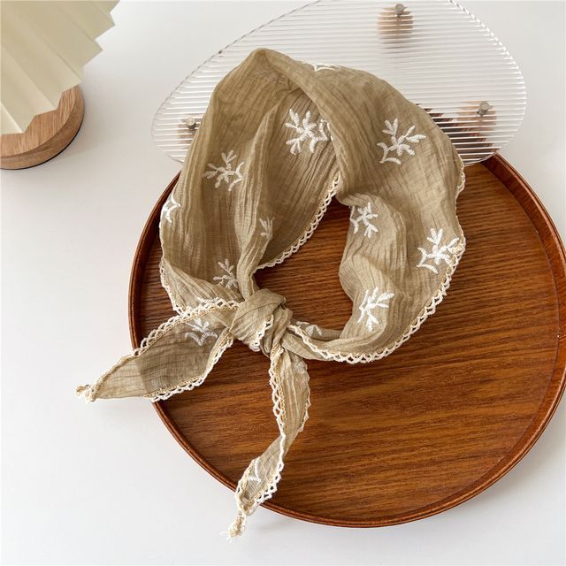 Floral Embroidered Neckerchief SpreePicky