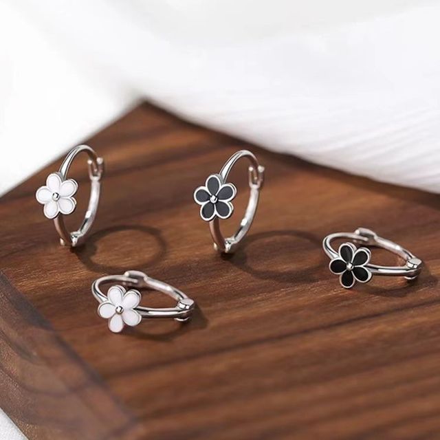 Floral Alloy Huggie Earring SpreePicky