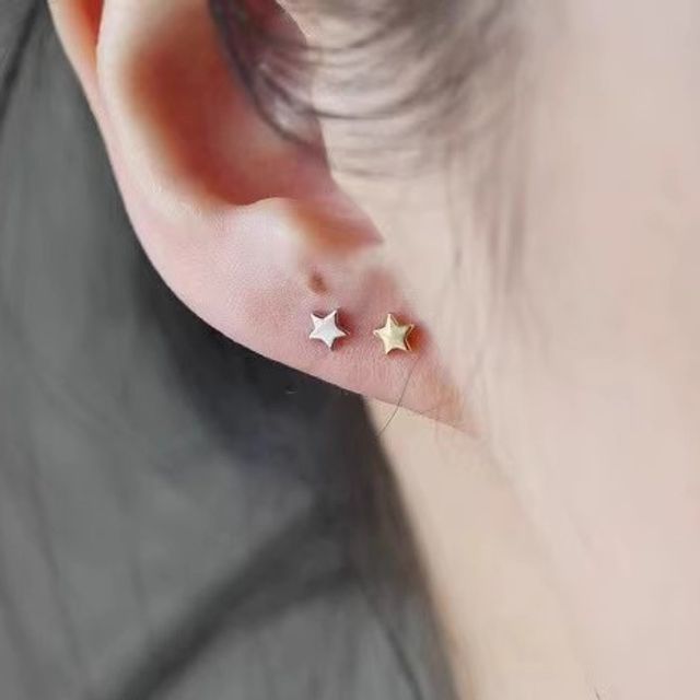 Star Sterling Silver Stud Earring SpreePicky