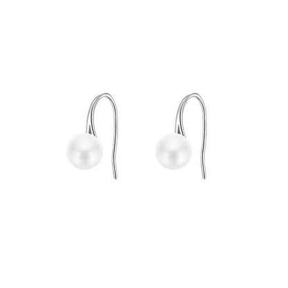 Faux Pearl Sterling Silver Drop Earring SpreePicky