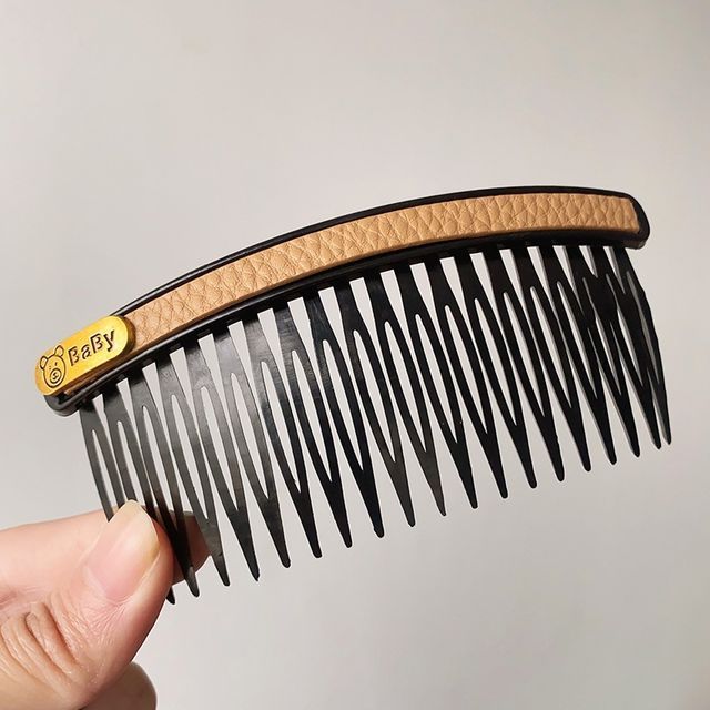 Faux Leather / Acrylic Hair Comb (Various Designs) SpreePicky