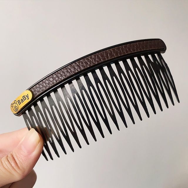 Faux Leather / Acrylic Hair Comb (Various Designs) SpreePicky