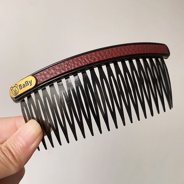 Faux Leather / Acrylic Hair Comb (Various Designs) SpreePicky