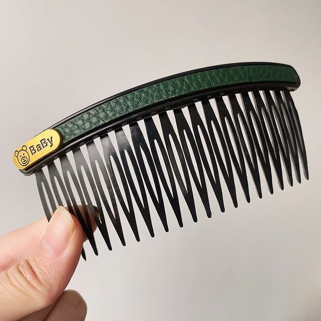 Faux Leather / Acrylic Hair Comb (Various Designs) SpreePicky