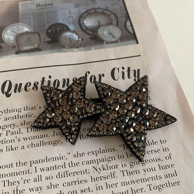 Star Rhinestone Alloy Hair Clip SpreePicky