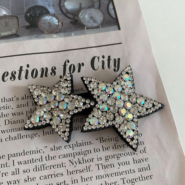 Star Rhinestone Alloy Hair Clip SpreePicky