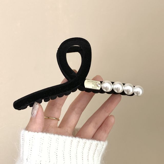 Faux Pearl Flocking Hair Clamp (Various Designs) SpreePicky