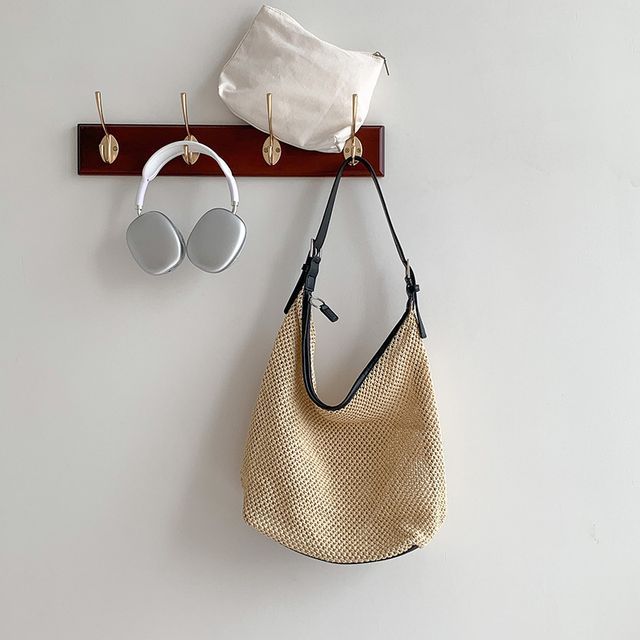 Woven Buckled Tote Bag SpreePicky