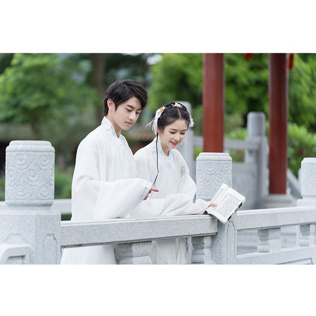 Couple Matching Embroidered Hanfu Blouse / Light Jacket / Pants / Belt SpreePicky