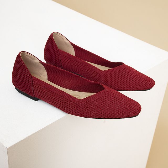 Pointy Knit Flats SpreePicky