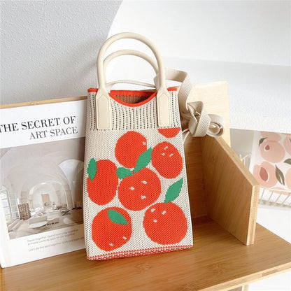 Patterned Knit Mobile Phone Crossbody Bag SpreePicky