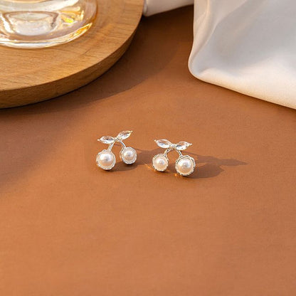 Rhinestone Faux Pearl Alloy Earring SpreePicky