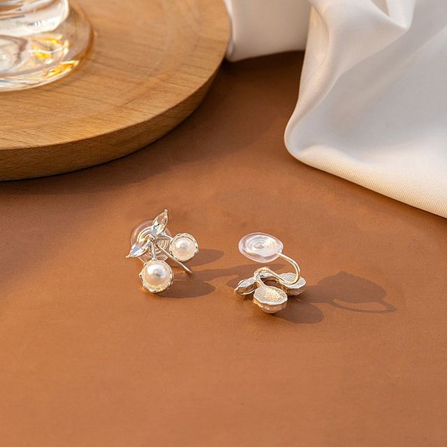 Rhinestone Faux Pearl Alloy Earring SpreePicky