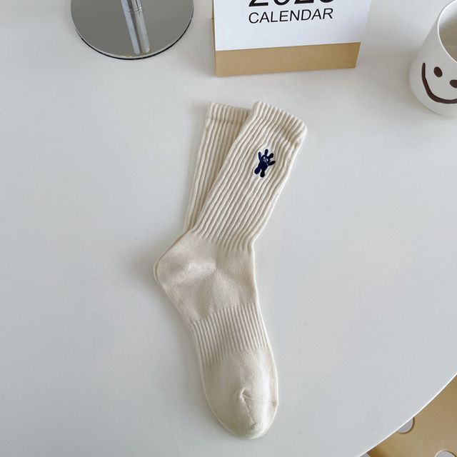 Rabbit Embroidered Socks / Set SpreePicky