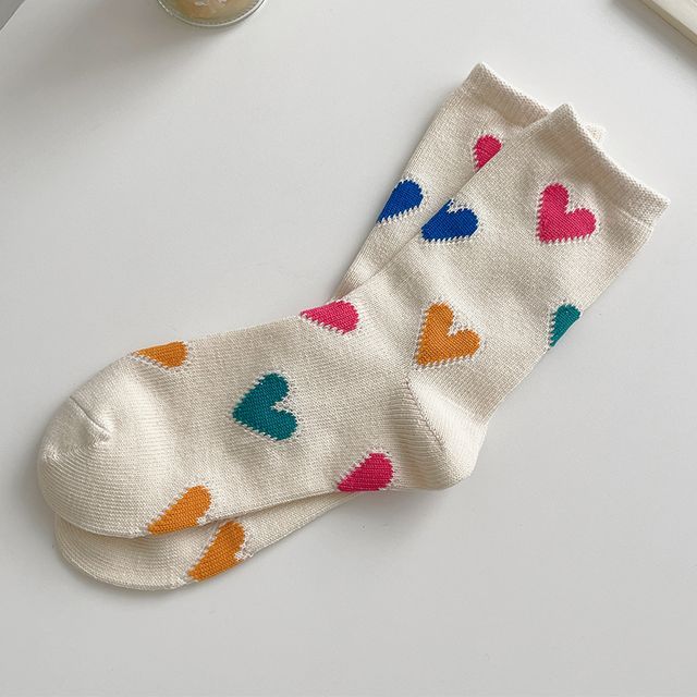 Heart Print Socks SpreePicky