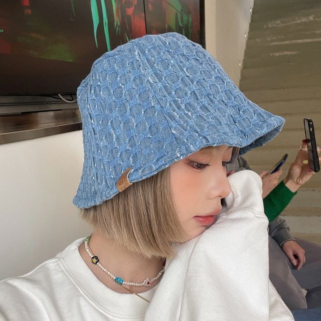 Checker Denim Bucket Hat SpreePicky