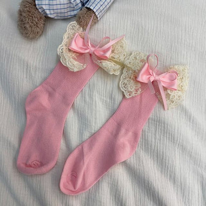 Lace Bow Socks SpreePicky