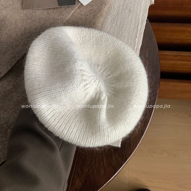 Plain Mohair Beret Hat SpreePicky