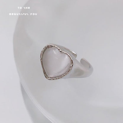 Bow / Heart Gemstone Open Ring SpreePicky