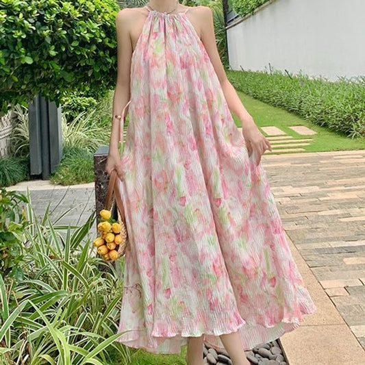 Spaghetti Strap Floral Maxi Sundress SpreePicky