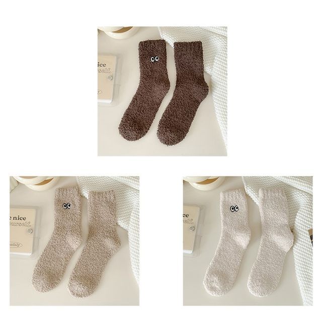 Eye Embroidered Socks Set SpreePicky