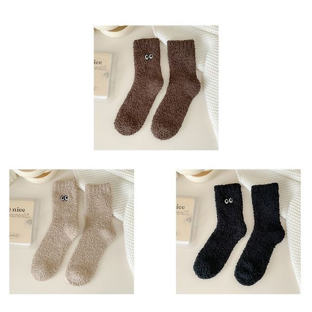 Eye Embroidered Socks Set SpreePicky