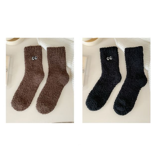 Eye Embroidered Socks Set SpreePicky