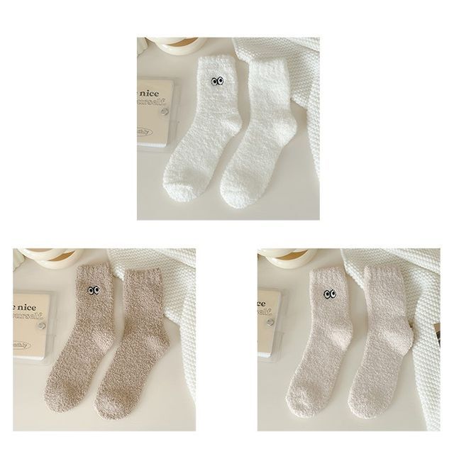 Eye Embroidered Socks Set SpreePicky