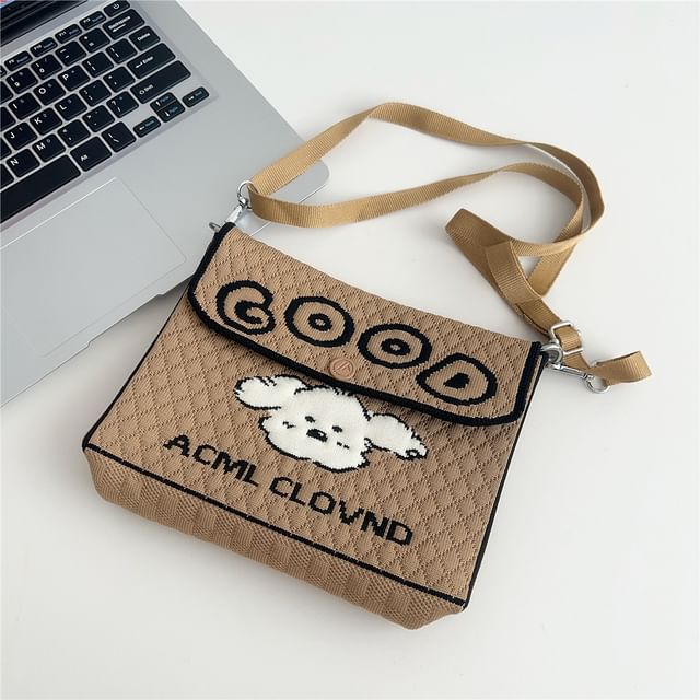 Dog Print Coin Pouch / Flap Crossbody Bag SpreePicky