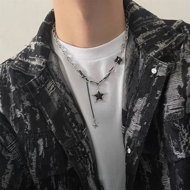 Star Pendant Alloy Choker SpreePicky