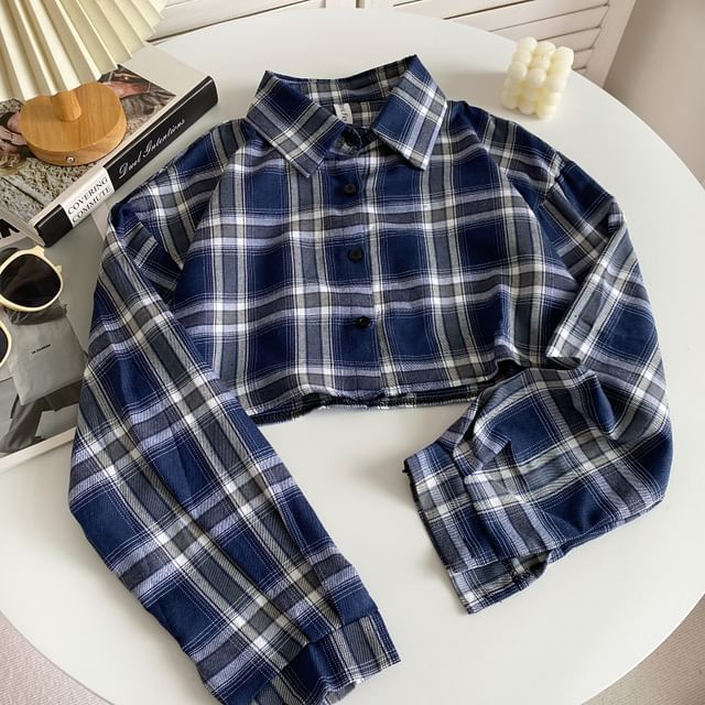 Plaid Button-Up Shirt mySite