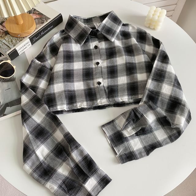 Plaid Button-Up Shirt mySite