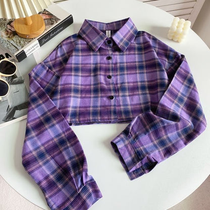 Plaid Button-Up Shirt mySite