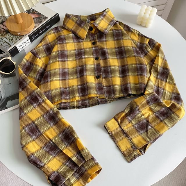 Plaid Button-Up Shirt mySite