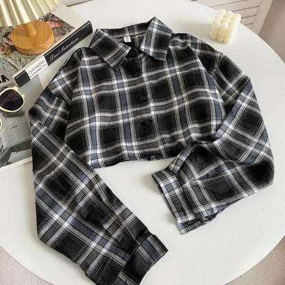 Plaid Button-Up Shirt mySite