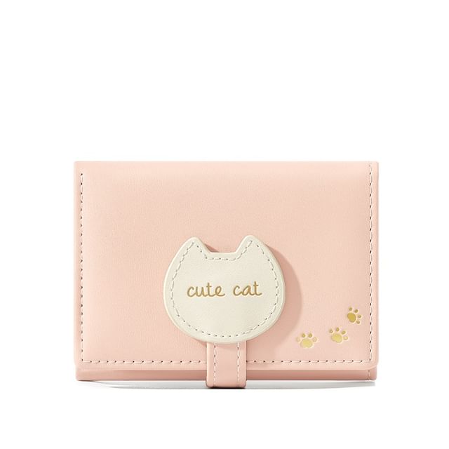 Cat Lettering Trifold Short Wallet SpreePicky