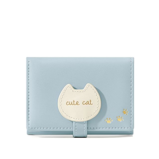 Cat Lettering Trifold Short Wallet SpreePicky