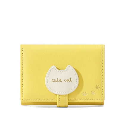 Cat Lettering Trifold Short Wallet SpreePicky