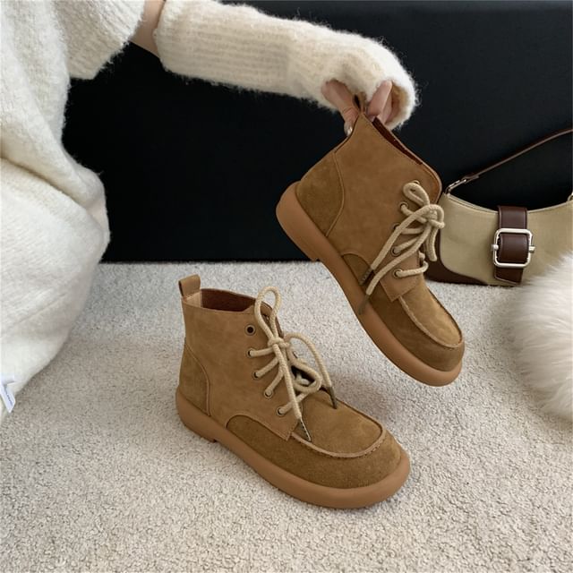 Lace-Up Short Boots SpreePicky