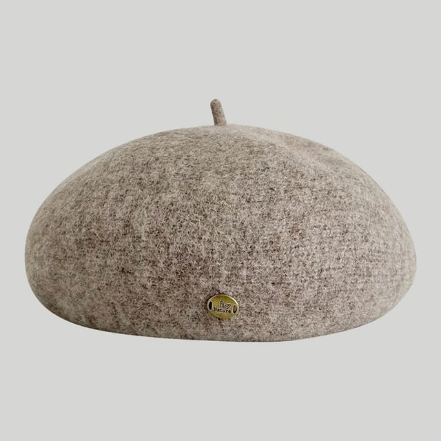 Plain Wool Beret Hat SpreePicky